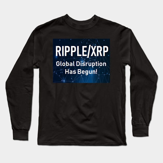 Ripple XRP (Front & Back Designs) Long Sleeve T-Shirt by DigitalNomadInvestor